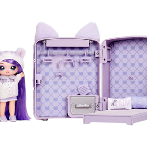 عروسک ست 3 در 1 نانانا سورپرایز Na! Na! Na! Surprise سری BackPack مدل MGA - Na! Na! Na! Surprise Fuzzy Lavender Kitty _اسباب بازی