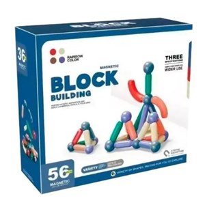 اسباب بازی مگنت مغناطیسی مدل MAGNETIC BLOCK BUILDING کد 100 مجموعه 56 عددی_اسباب بازی