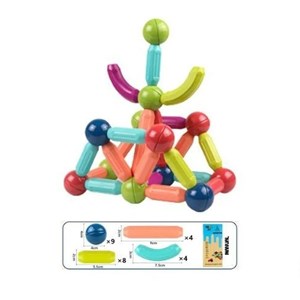 اسباب بازی مگنت مغناطیسی مدل MAGNETIC BLOCK BUILDING کد 100 مجموعه 56 عددی_اسباب بازی