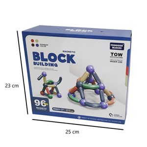 اسباب بازی مگنت مغناطیسی مدل MAGNETIC BLOCK BUILDING کد 200 مجموعه 96 عددی_اسباب بازی