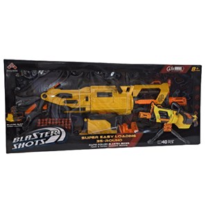تفنگ اسباب بازی مسلسل رگباری پایه دار تیر فومی Blaster Shots Super Easy Loading Gun_اسباب بازی