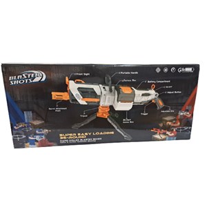 تفنگ اسباب بازی مسلسل رگباری پایه دار تیر فومی Blaster Shots Super Easy Loading Gun_اسباب بازی