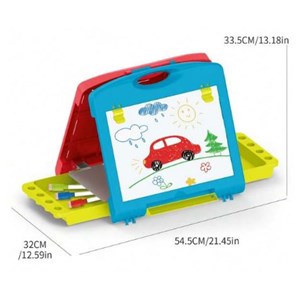 تخته نقاشی دو طرفه به همراه صفحه بازی 27 قطعه مدل Talented Painter Double Face Drawing Board For Kids_اسباب بازی