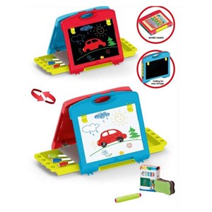 تخته نقاشی دو طرفه به همراه صفحه بازی 27 قطعه مدل Talented Painter Double Face Drawing Board For Kids_اسباب بازی