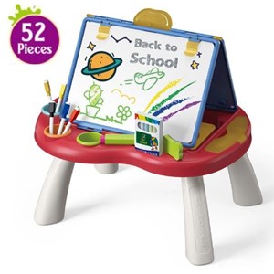 تخته نقاشی پایه دار دو طرفه مگنتی به همراه صفحه بازی 52 قطعه مدل Talented Painter Drawing Sketch board_اسباب بازی