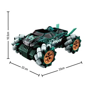 ماشین کنترلی شارژی چرخشی 360 درجه سبز مقیاس 1:16 مدل New simulation model toy 2.4G four-wheel drive off-road high speed car rc-اسباب بازی