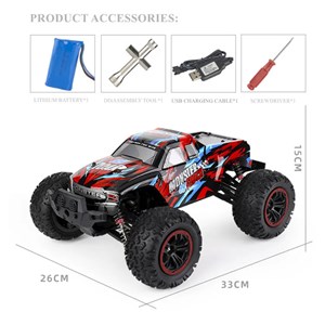ماشین کنترلی شارژی aj22 با 46 کیلومتر سرعت مدل AJ22 1:12 RC Car 2.4G Full-Scale 4WD Off-Road High Speed Vehicle Monster Truck Remote Control_اسباب بازی