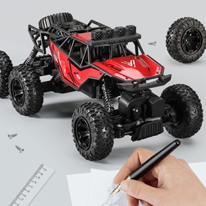 ماشین کنترلی شارژی شش چرخ مقیاس 1:16 مدل Six-wheel Off-Road 2.4GHz Rock Crawler-اسباب بازی