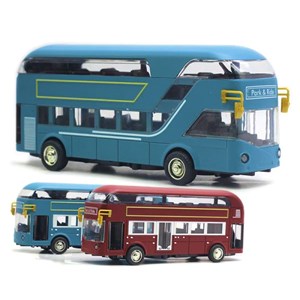 اسباب بازی ماشین فلزی اتوبوس دو طبقه لوکس چراغدار و موزیکال مدل Double-Decker Bus Model_اسباب بازی