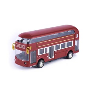 اسباب بازی ماشین فلزی اتوبوس دو طبقه لوکس چراغدار و موزیکال مدل Double-Decker Bus Model_اسباب بازی
