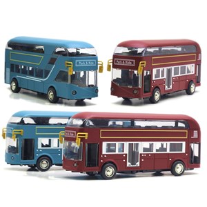 اسباب بازی ماشین فلزی اتوبوس دو طبقه لوکس چراغدار و موزیکال مدل Double-Decker Bus Model_اسباب بازی