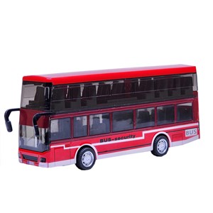 اسباب بازی ماشین فلزی اتوبوس دو طبقه چراغدار و موزیکال مدل Double-Decker Bus Model_Metal_اسباب بازی