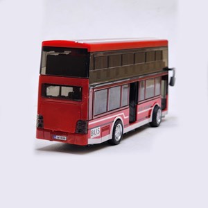 اسباب بازی ماشین فلزی اتوبوس دو طبقه چراغدار و موزیکال مدل Double-Decker Bus Model_Metal_اسباب بازی