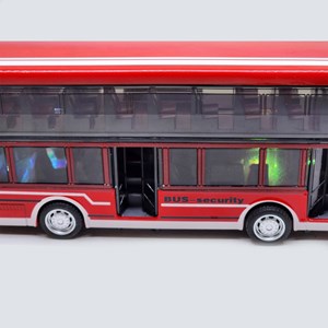 اسباب بازی ماشین فلزی اتوبوس دو طبقه چراغدار و موزیکال مدل Double-Decker Bus Model_Metal_اسباب بازی