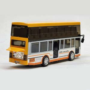 اسباب بازی ماشین فلزی اتوبوس دو طبقه چراغدار و موزیکال مدل Double-Decker Bus Model_Metal_اسباب بازی