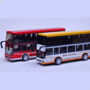 اسباب بازی ماشین فلزی اتوبوس دو طبقه چراغدار و موزیکال مدل Double-Decker Bus Model_Metal_اسباب بازی