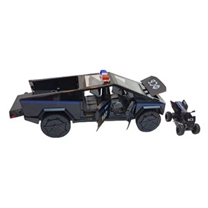 اسباب بازی ماشین فلزی تسلا مشکی چراغدار و موزیکال، همراه با موتور_اسباب بازی