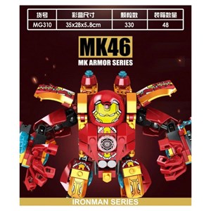 لگو مارول مرد آهنی هالک باستر 330 قطعه مدل Iron Man Hulkbuster MK46 MG310_اسباب بازی