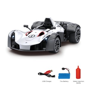 ماشین کنترلی مسابقه دودزا سفید مقیاس 1:12 مدل RC Die-Cast Spray Racing Car MZ2034_اسباب بازی