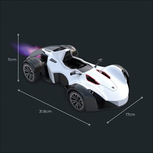 ماشین کنترلی مسابقه دودزا سفید مقیاس 1:12 مدل RC Die-Cast Spray Racing Car MZ2034_اسباب بازی