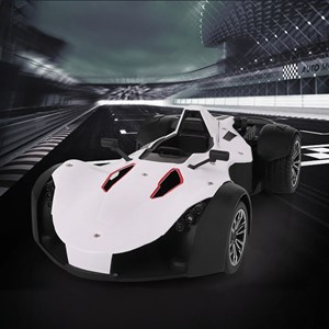 ماشین کنترلی مسابقه دودزا سفید مقیاس 1:12 مدل RC Die-Cast Spray Racing Car MZ2034_اسباب بازی