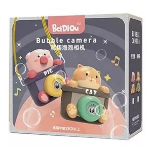 دستگاه حباب ساز دوربینی طرح خوک Camera Plastic Bubble Toy With Light Music_اسباب بازی