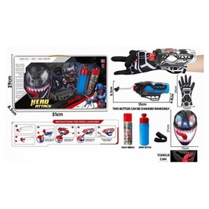 ست ماسک، دستکش و تار پرتاب کن ونوم_مرد عنکبوتی سیاه_اسباب بازی