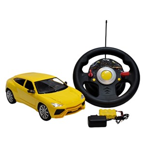 ماشین کنترلی فرمانی زرد مقیاس 1:12 remote control car_اسباب بازی