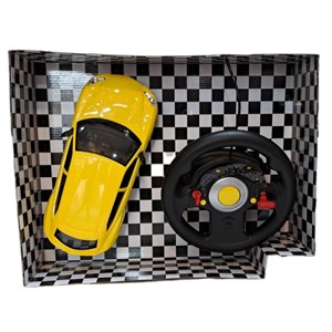 ماشین کنترلی فرمانی زرد مقیاس 1:12 remote control car_اسباب بازی