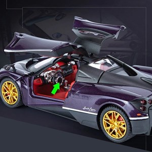 اسباب بازی ماشین فلزی پاگانی هوایرا بنفش مقیاس 1:24 Pagani Huayra_اسباب بازی
