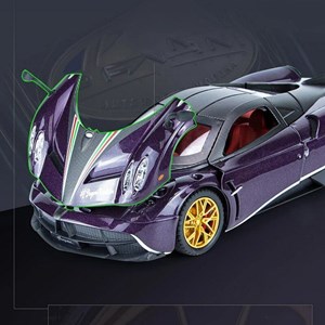 اسباب بازی ماشین فلزی پاگانی هوایرا بنفش مقیاس 1:24 Pagani Huayra_اسباب بازی