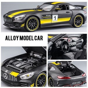 اسباب بازی ماشین فلزی چه ژی مشکی طرح مرسدس بنز مقیاس 1:24 مدل Benz AMG GTR Racing Car_اسباب بازی