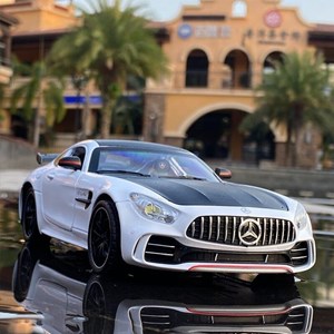 اسباب بازی ماشین فلزی چه ژی سفید طرح مرسدس بنز مقیاس 1:24 مدل Benz AMG GTR Racing Car_اسباب بازی