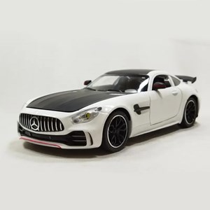 اسباب بازی ماشین فلزی چه ژی سفید طرح مرسدس بنز مقیاس 1:24 مدل Benz AMG GTR Racing Car_اسباب بازی