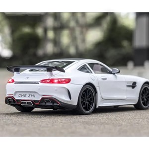 اسباب بازی ماشین فلزی چه ژی سفید طرح مرسدس بنز مقیاس 1:24 مدل Benz AMG GTR Racing Car_اسباب بازی