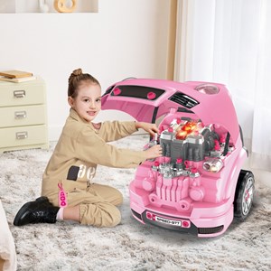 ماشین اسباب بازی ریموت دار موتور مستر Motor Master مدل کاپوت پورشه صورتی Kids Engine Toy_اسباب بازی