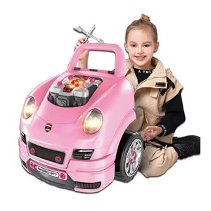 ماشین اسباب بازی ریموت دار موتور مستر Motor Master مدل کاپوت پورشه صورتی Kids Engine Toy_اسباب بازی