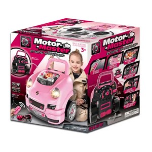 ماشین اسباب بازی ریموت دار موتور مستر Motor Master مدل کاپوت پورشه صورتی Kids Engine Toy_اسباب بازی