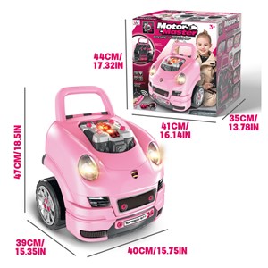 ماشین اسباب بازی ریموت دار موتور مستر Motor Master مدل کاپوت پورشه صورتی Kids Engine Toy_اسباب بازی