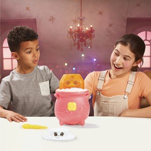 مجیک میکسیز دیگ جادویی با عروسک پولیشی سورپرایزی با جادوی آتش مدل Moose - Magic Mixies - Magical Gem Surprise - Cauldron Fire Magic_اسباب بازی