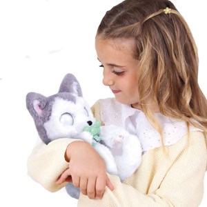 عروسک رباتیک فلوی هاپو خوابالو هاسکی مدل IMC Toys - Baby Paws - Sleeping Puppies_اسباب بازی