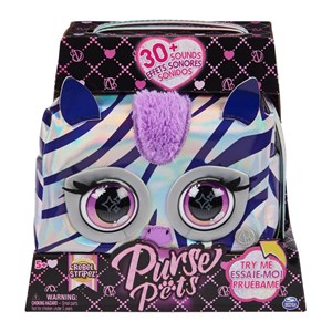 کیف جادویی پرس پتس متالیک زبرا مدل Spin Master - Purse Pets - Rebel Stripez Interactive Purse Pet_اسباب بازی