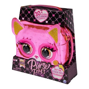 کیف جادویی پرس پتس متالیک پاپی صورتی مدل Spin Master - Purse Pets - Flashy Frenchie Interactive Purse Pet_اسباب بازی