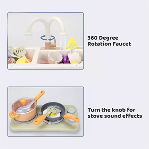 اسباب بازی سینک ظرفشویی کودک همراه با اجاق گاز FIVESTAR TOYS LERNING FUN_اسباب بازی