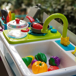 اسباب بازی سینک ظرفشویی کودک همراه با اجاق گاز بزرگ FIVESTAR TOYS LERNING FUN_اسباب بازی