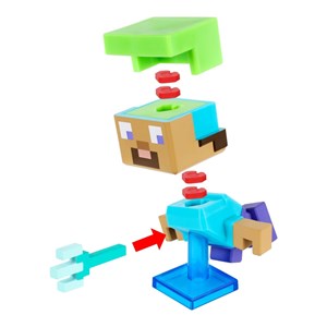 اکشن فیگور سورپرایزی Minecraft سری Sand and Sea مدل Moose - Treasure X - Minecraft Real Gold Sand and Sea Overworld Mine and Craft Character_اسباب بازی