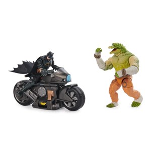 اکشن فیگورهای 10 سانتی بتمن و کروکودیل به همراه Batcycle مدل Spin Master - DC Comics - Batman Transforming Batcycle Battle Pack_اسباب بازی