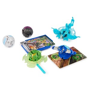 مبارزه باکوگان Bakugan سری Special Attack با لانچر آبی پک 5 تایی مدل Spin Master - Bakugan - Battle 5 Pack - Customizable Spinning Action Figure and Trading Cards_اسباب بازی