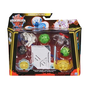 مبارزه باکوگان Bakugan سری Special Attack با لانچر سفید پک 5 تایی مدل Spin Master - Bakugan - Battle 5 Pack - Customizable Spinning Action Figure and Trading Cards_اسباب بازی