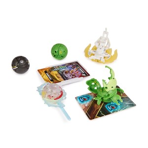 مبارزه باکوگان Bakugan سری Special Attack با لانچر سفید پک 5 تایی مدل Spin Master - Bakugan - Battle 5 Pack - Customizable Spinning Action Figure and Trading Cards_اسباب بازی